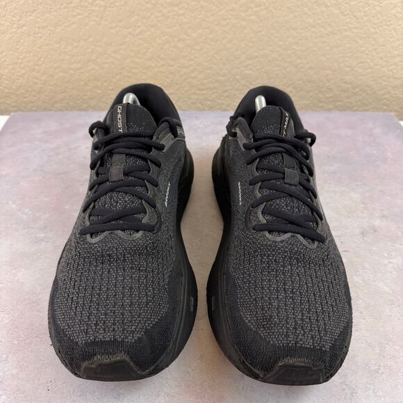 Brooks Ghost Max Mens 11.5 Shoes Running 1104061D020 Black Sneaker Gym Athletic - Picture 5 of 15